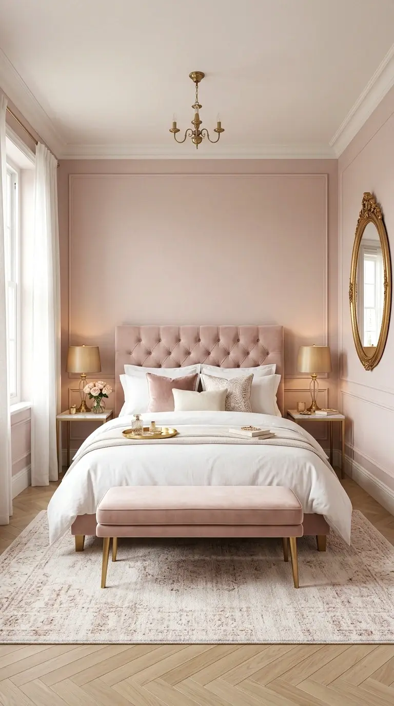 blush and burnished gold