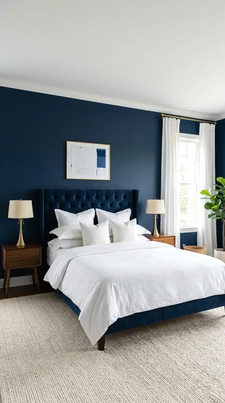 deep navy and crisp white