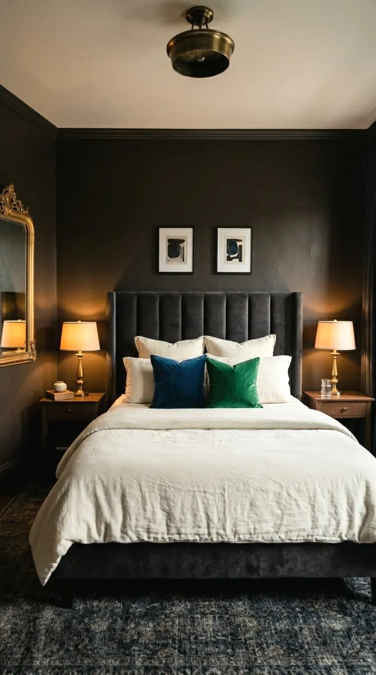 warm black and aged brass