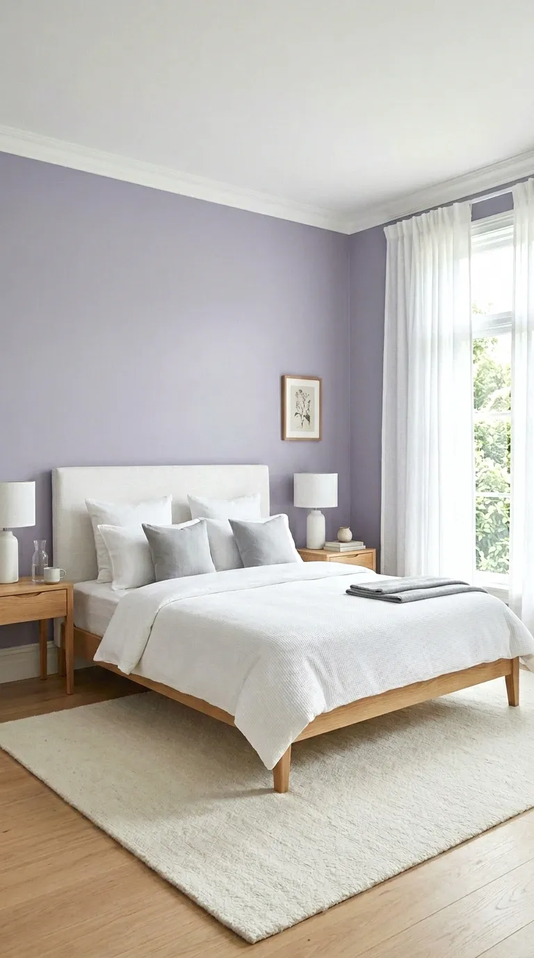soft lavender and white