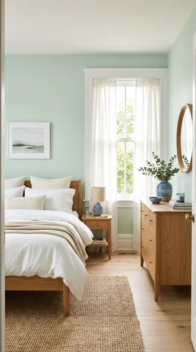 choose mint green walls for a light and airy feel