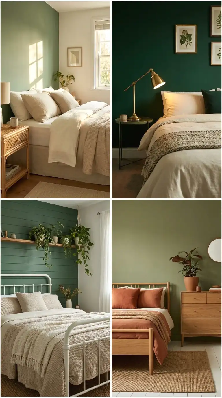19 green accent wall bedroom ideas collage cozy stylish decor