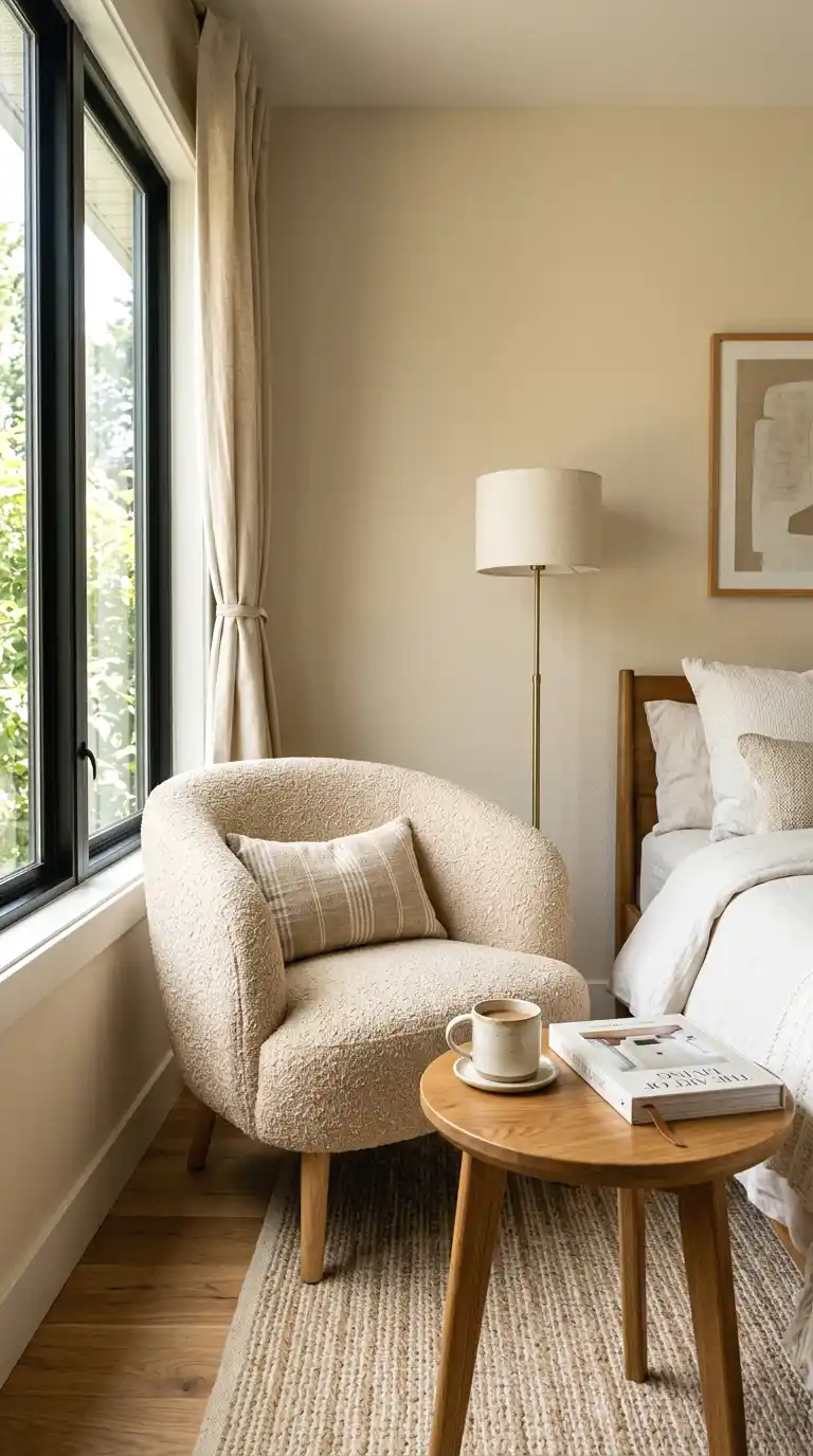 keep surfaces mostly clear for a calm feel