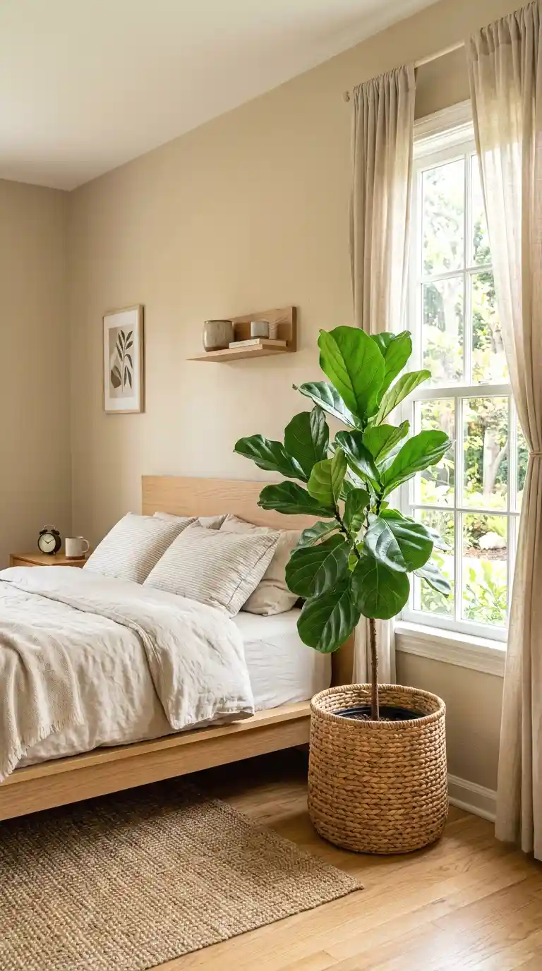 bring the outdoors in with oversized plants