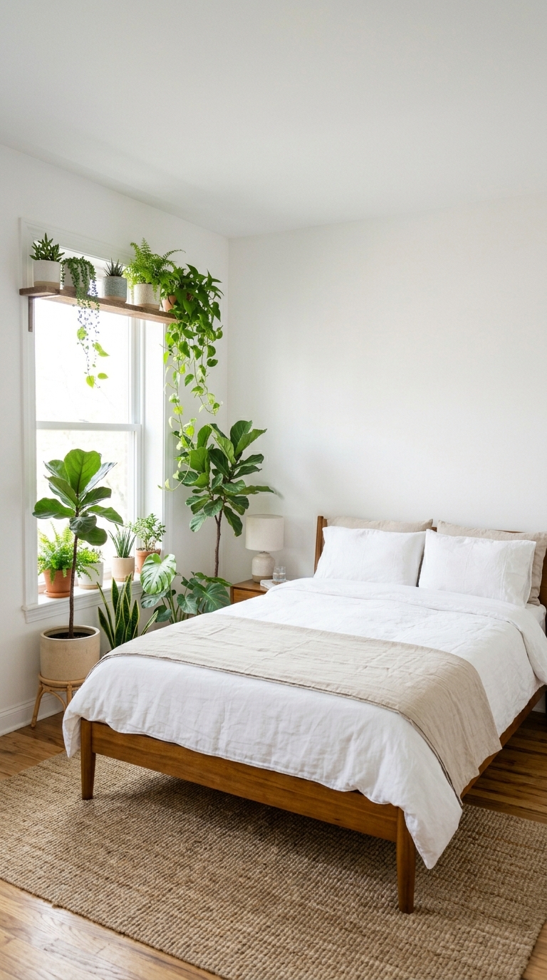 add sage green through plants, not paint