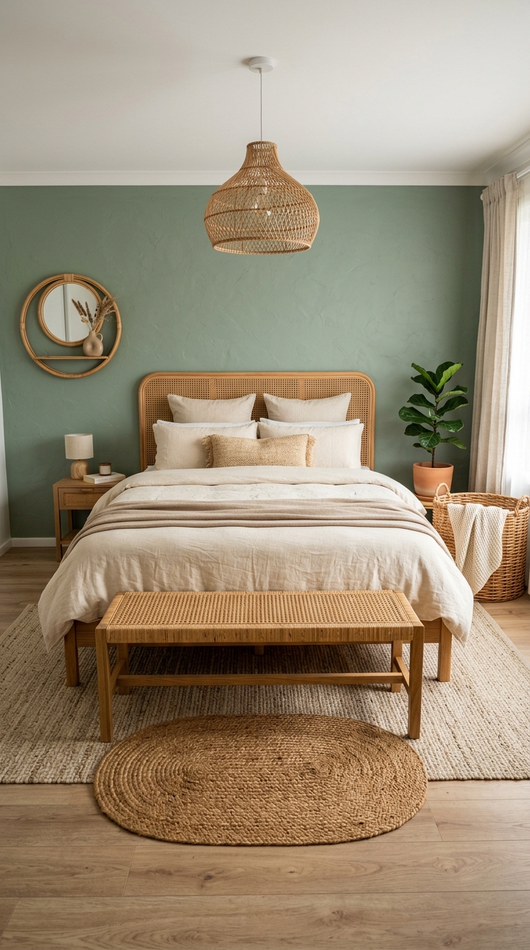 bring in rattan and woven textures