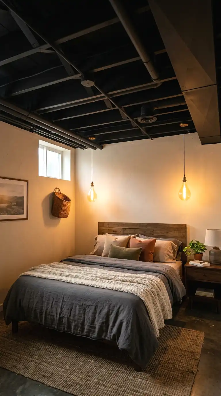 hide pipes and ductwork with a painted ceiling