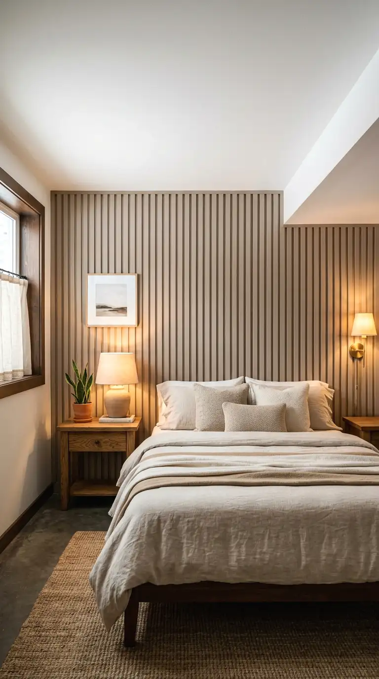 use vertical stripes or paneling to add height