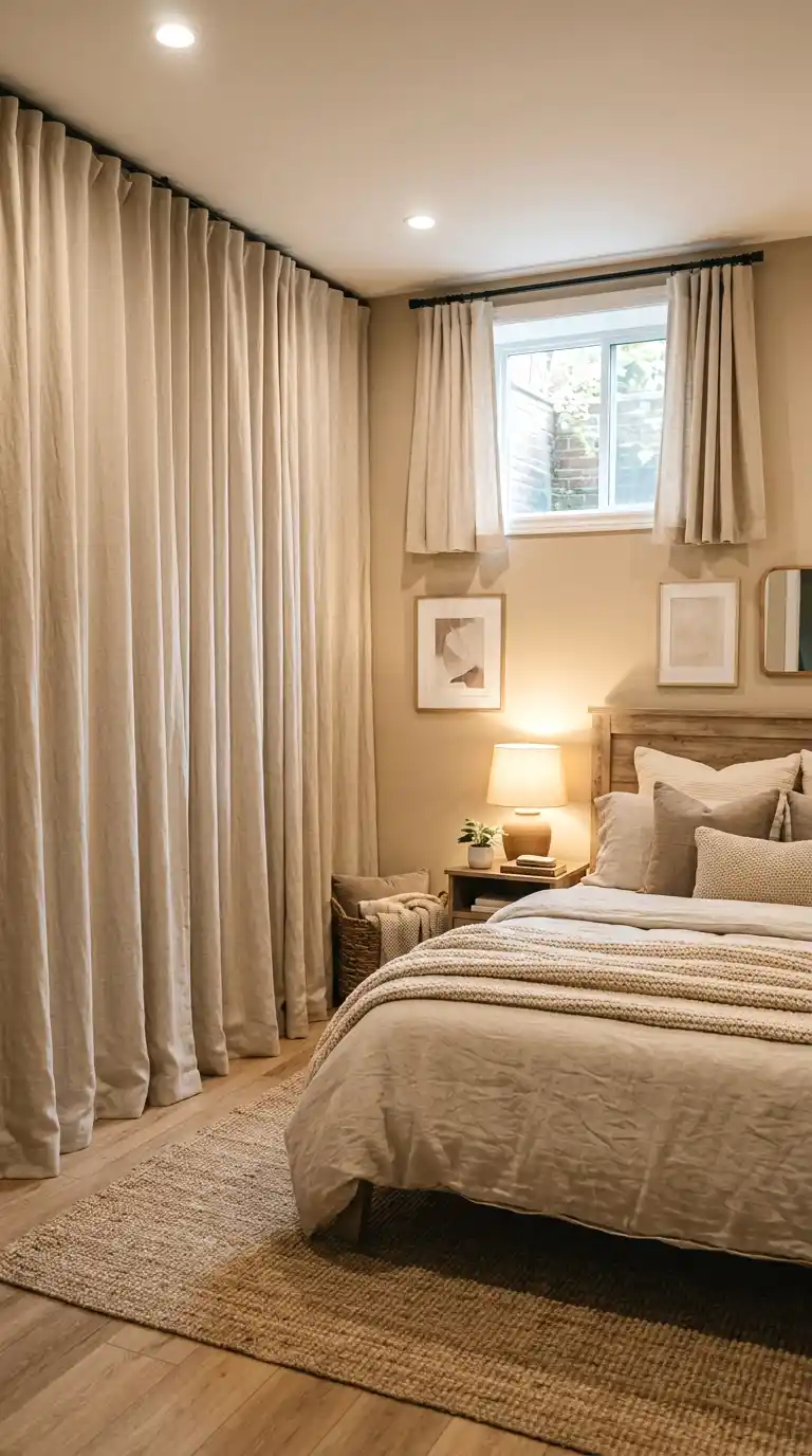 add curtains even without real windows
