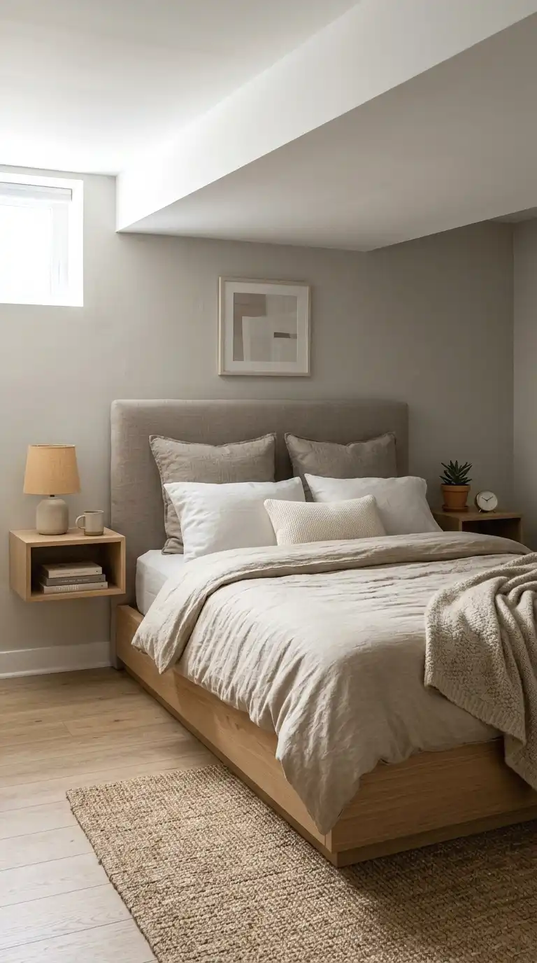 choose a platform bed to avoid that boxed in feeling