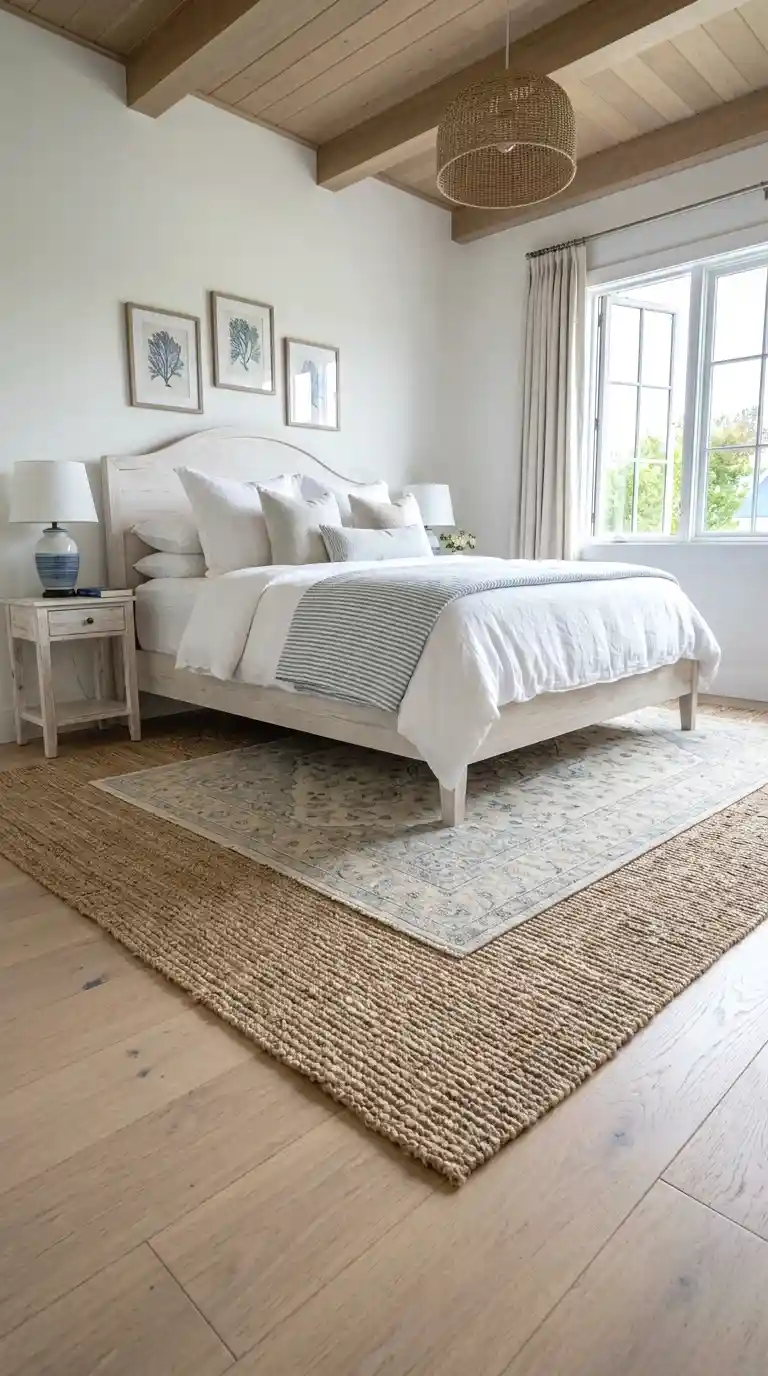 add a woven jute or sisal rug underfoot