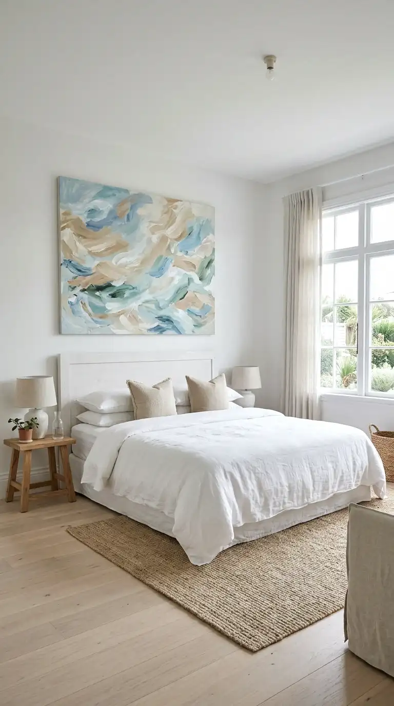 hang art that reflects water without being literal