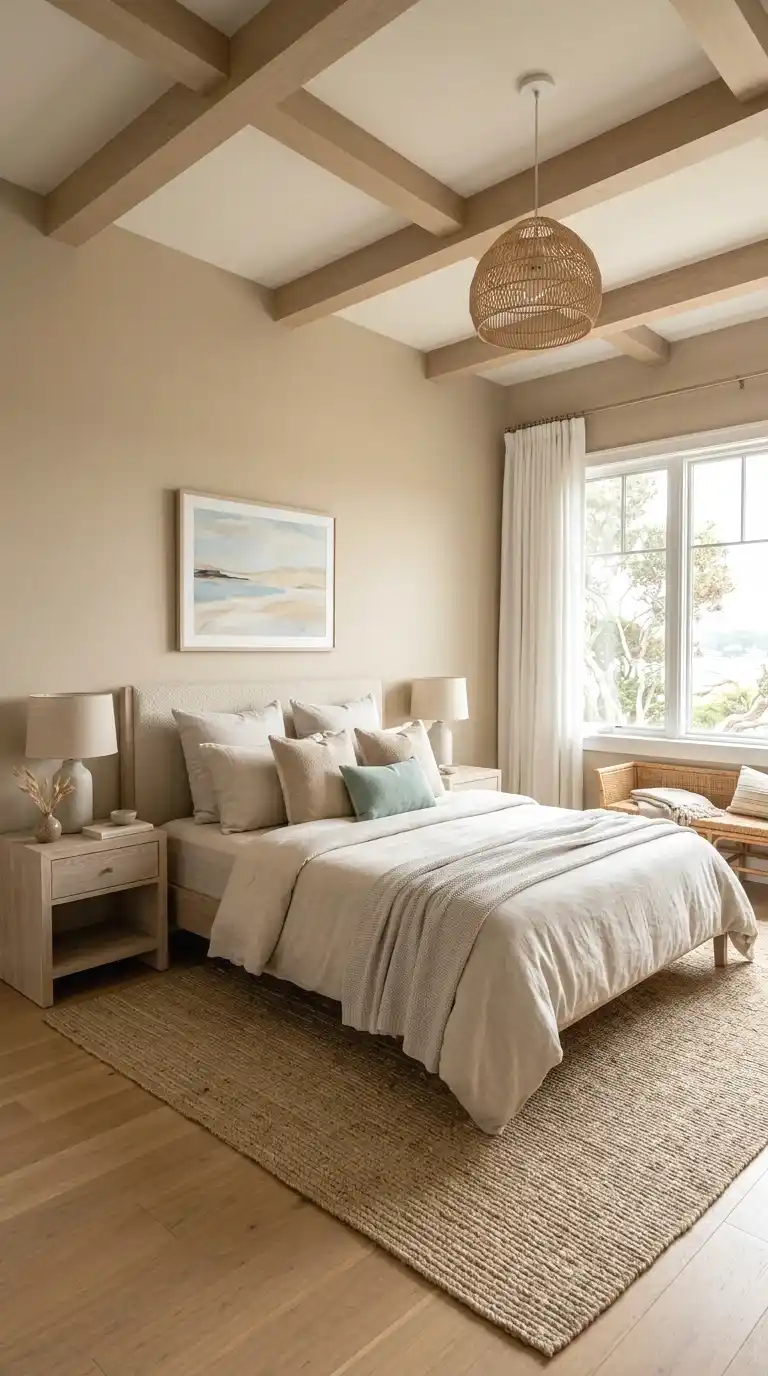 choose a palette inspired by sand, not just blue