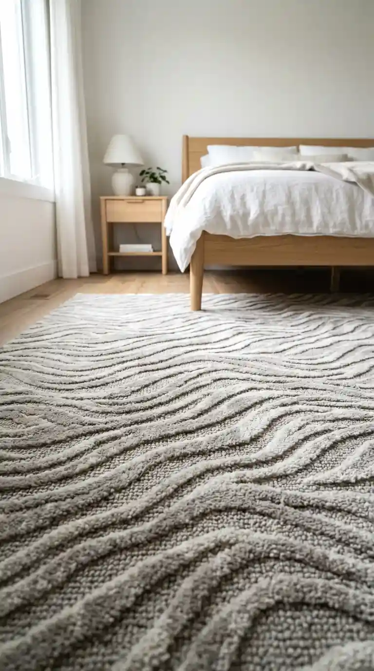 try a high-low textured carpet for subtle pattern