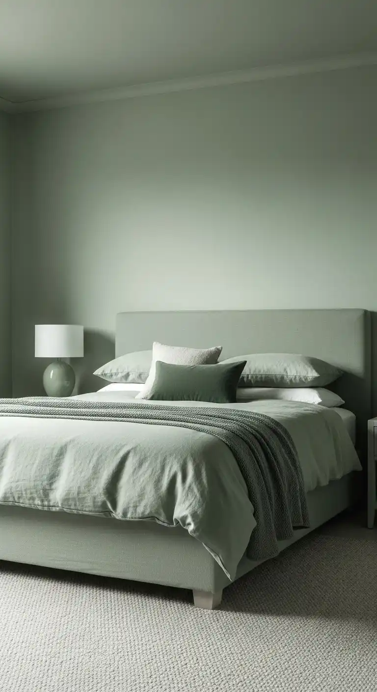 monochrome tonal bedroom in a single color family