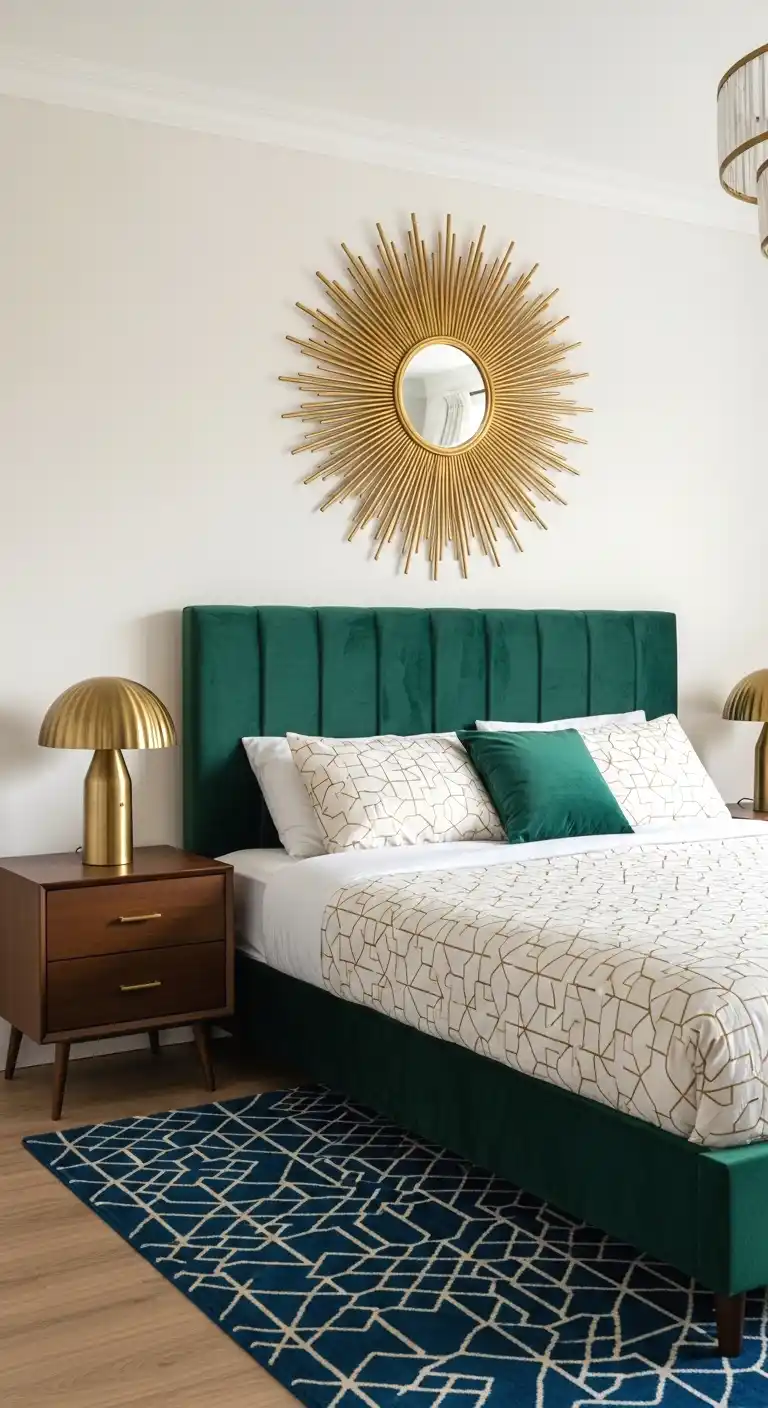 art deco glamour with geometric patterns