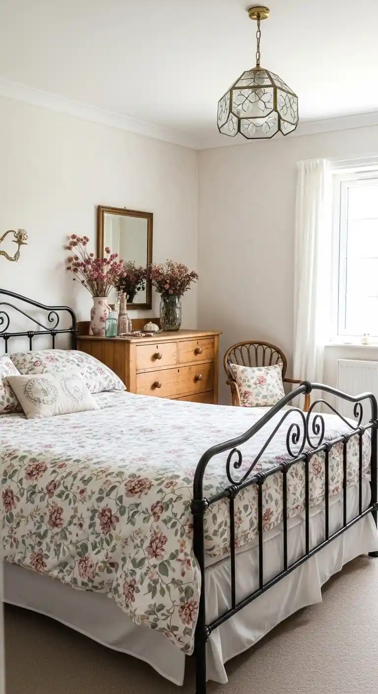 cottagecore charm with floral and vintage details