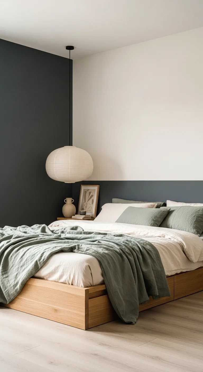 japandi fusion with clean lines and natural materials