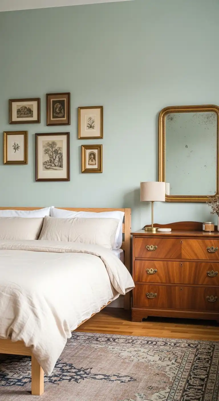 vintage eclectic with curated thrifted pieces