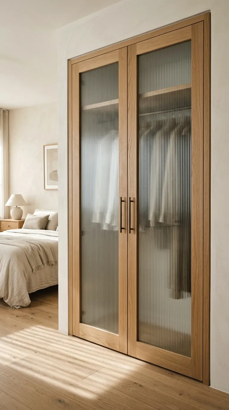 choose fluted glass doors for a soft, frosted look
