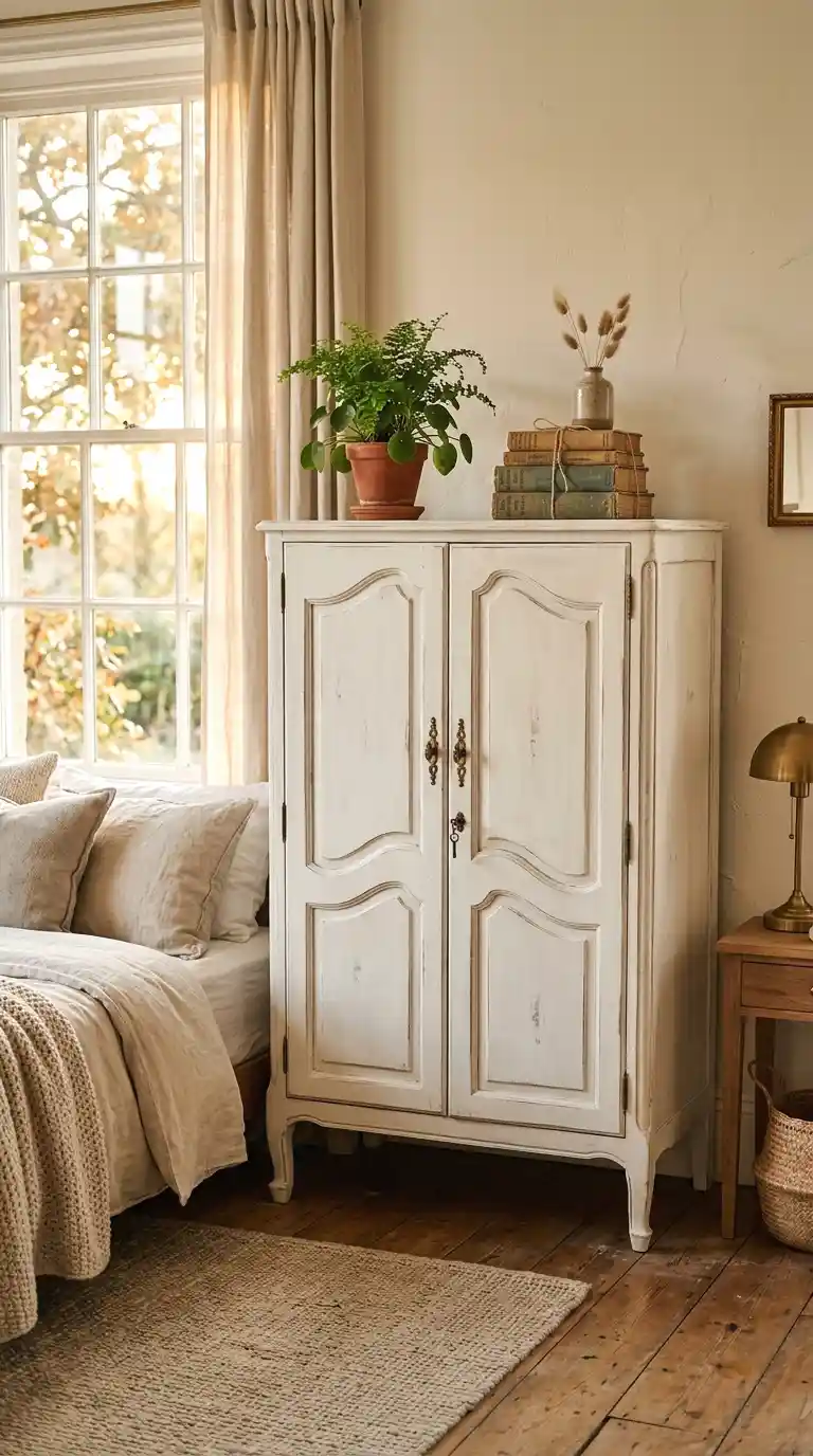 style a freestanding wardrobe like a piece of furniture