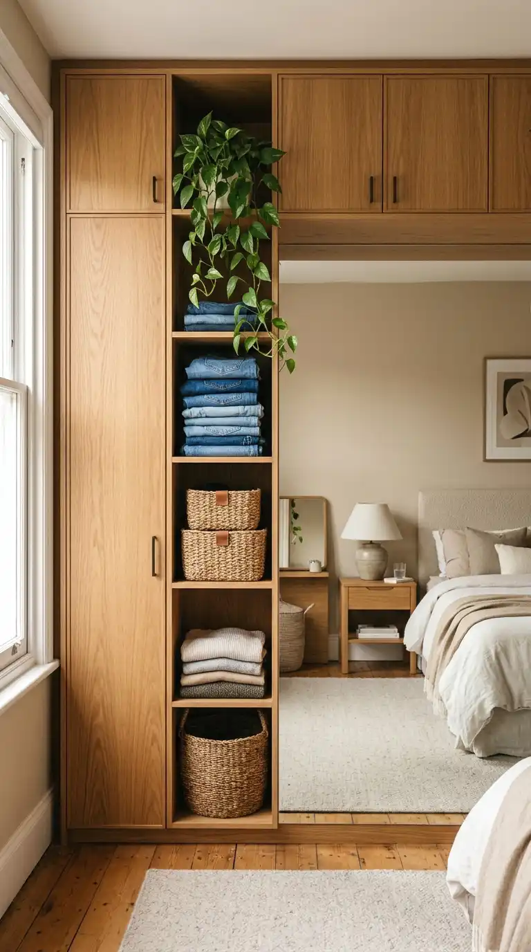 mix open shelving with closed storage