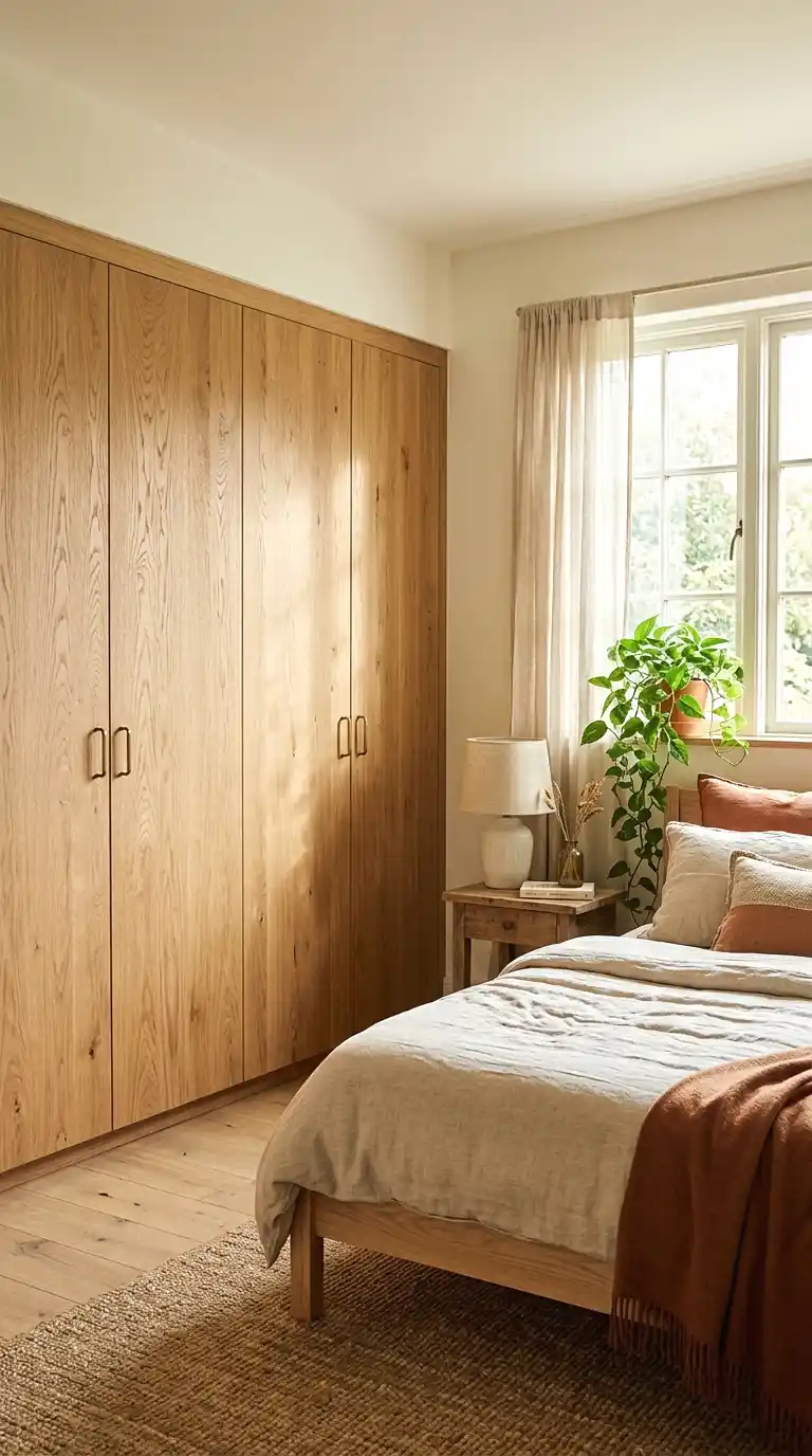 choose warm wood tones for a cozy, natural feel