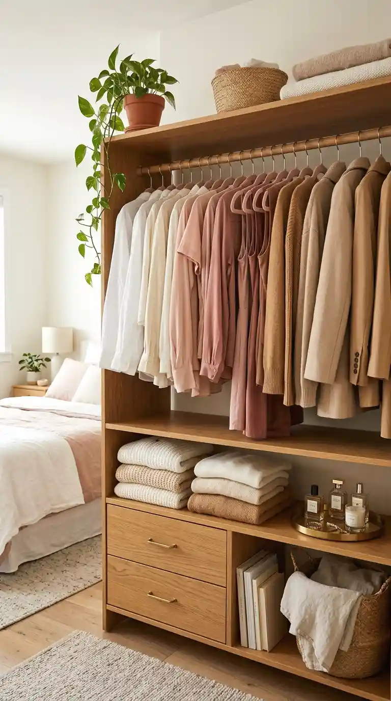 try an open wardrobe for an effortless boutique feel