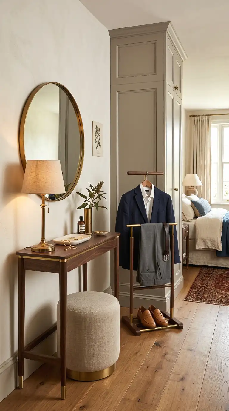 create a mini dressing area beside the wardrobe