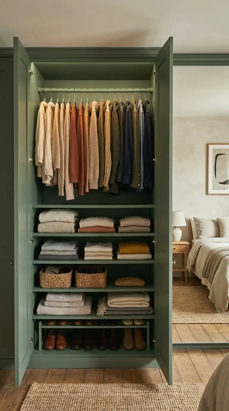 paint the inside of your wardrobe a bold color