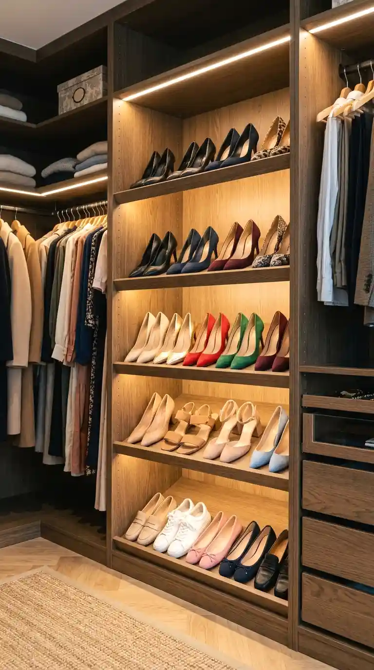 dedicate one section entirely to shoes