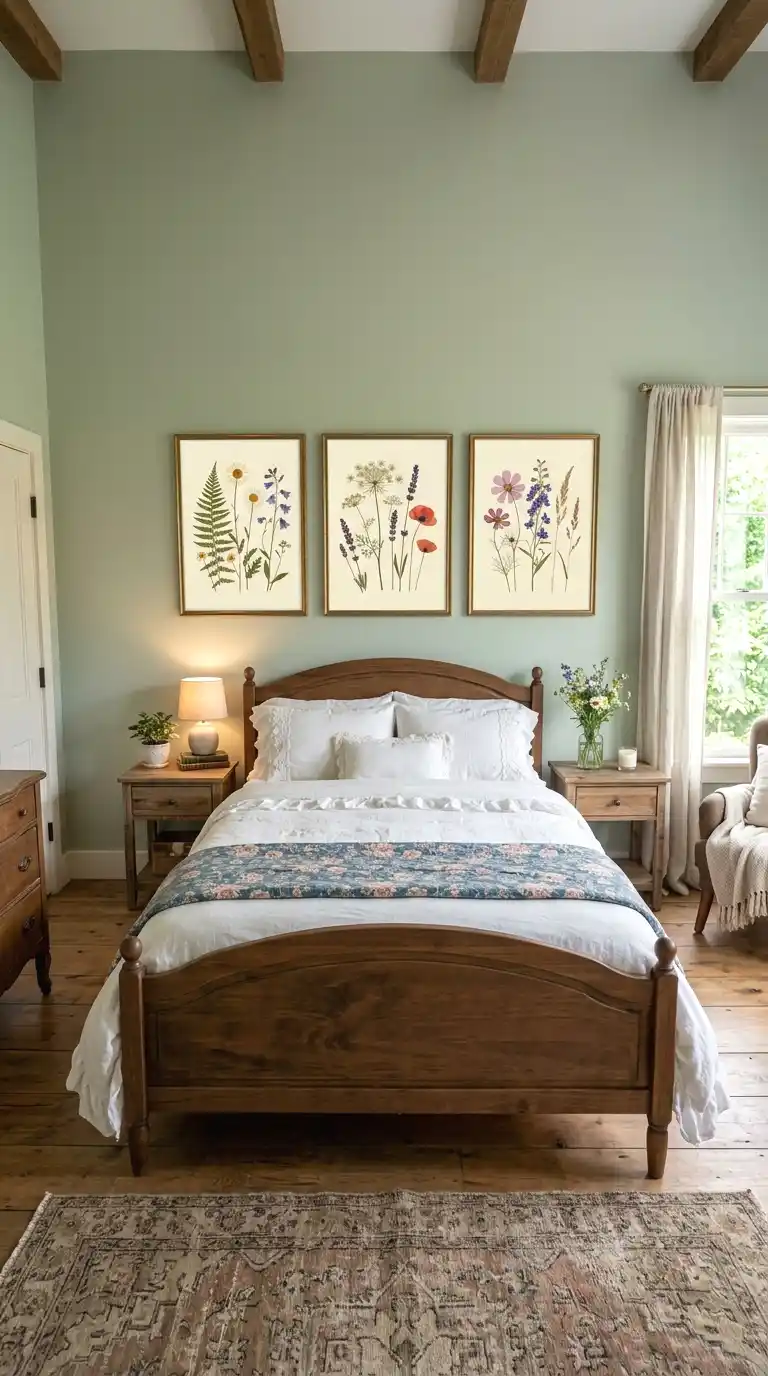pressed flower posters for a romantic cottagecore feel