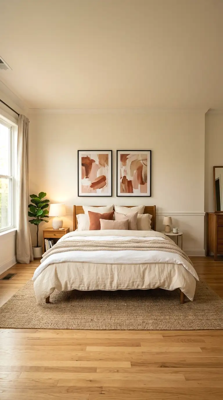 abstract art posters in a warm earthy palette