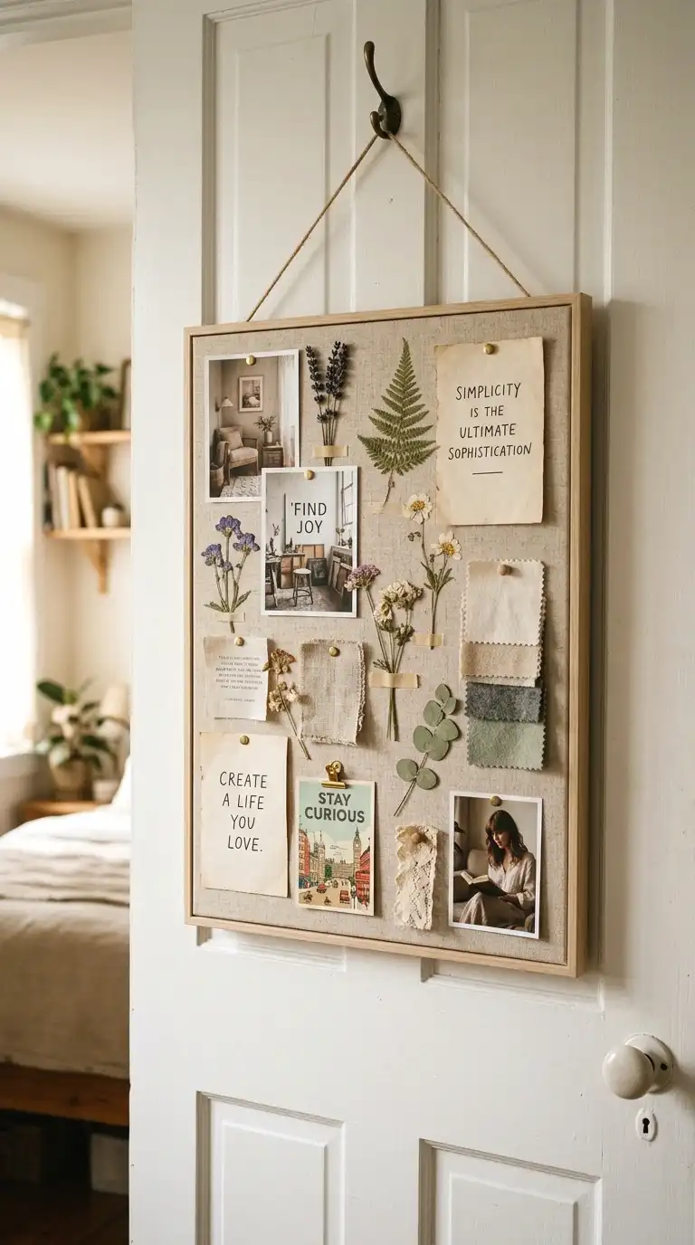 clip a mood board panel to your door