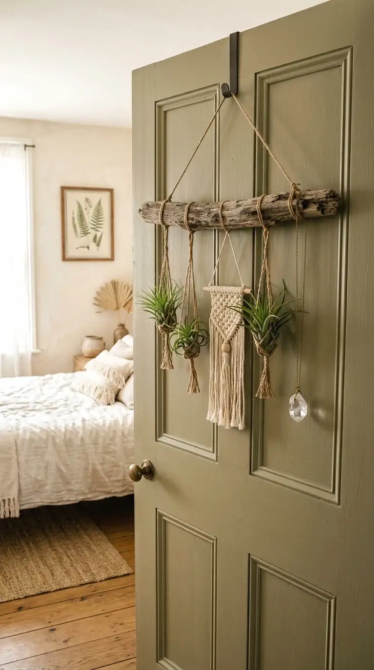 create a hanging driftwood display