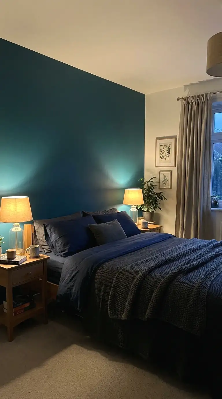 moody blue-green for a cozy night feel