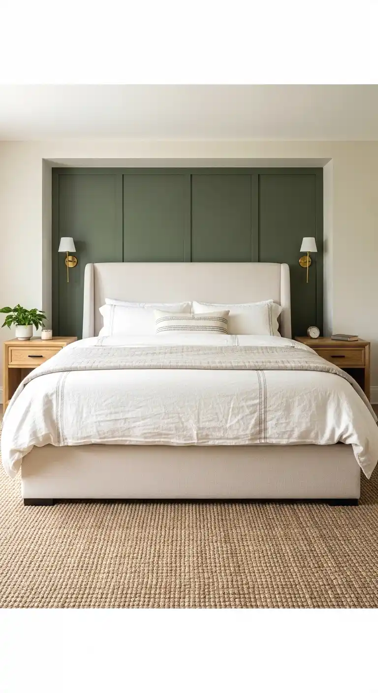 king bedroom ideas using an accent wall behind the bed