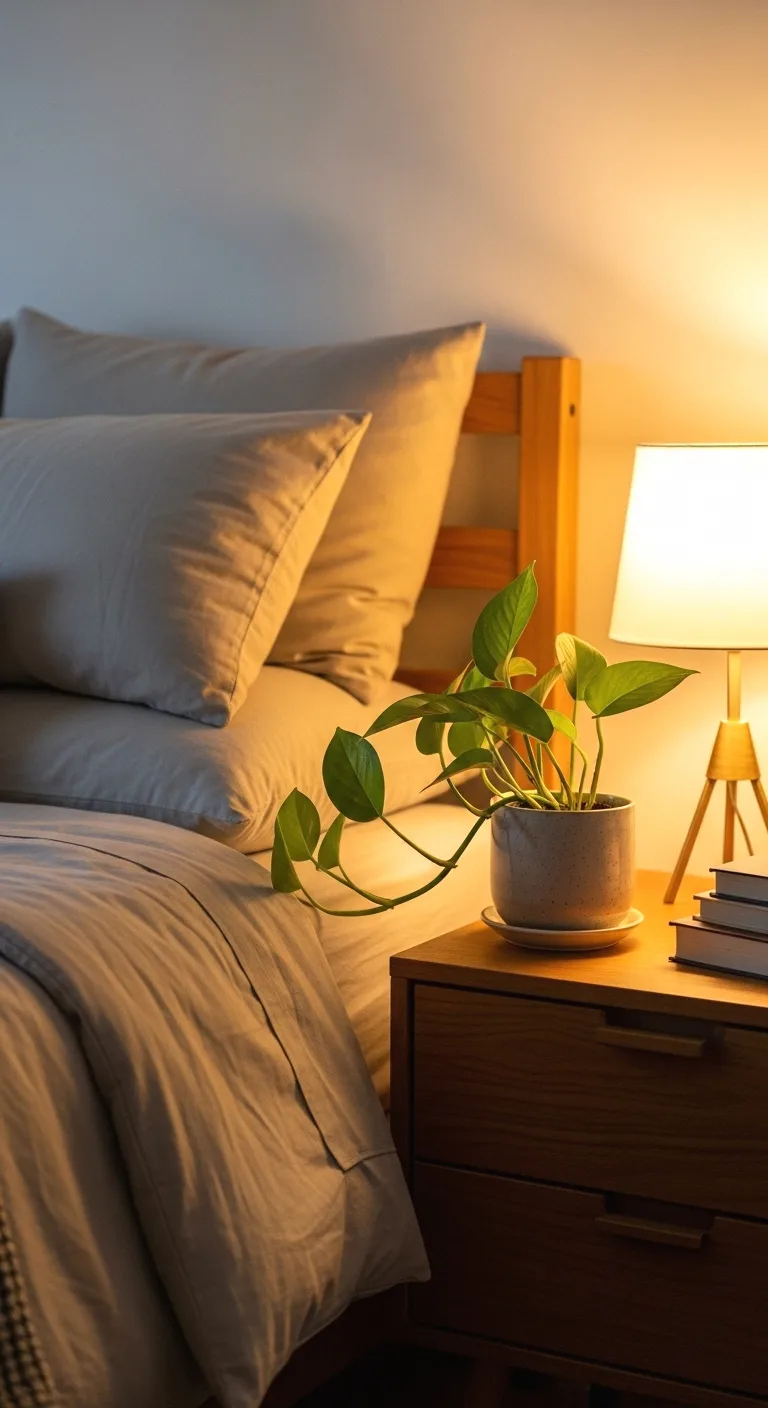 add small pots to your nightstand for an easy refresh
