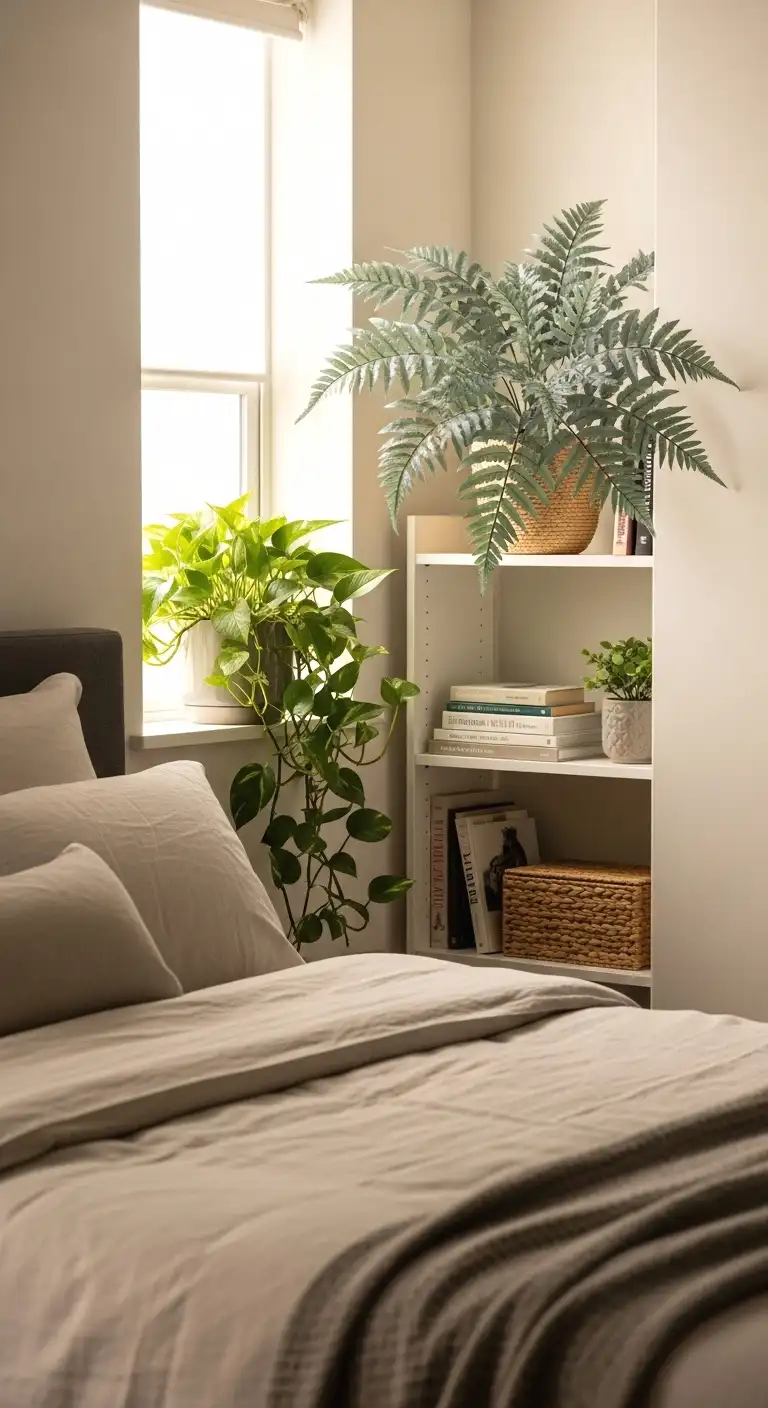 mix faux and real plants for a foolproof look