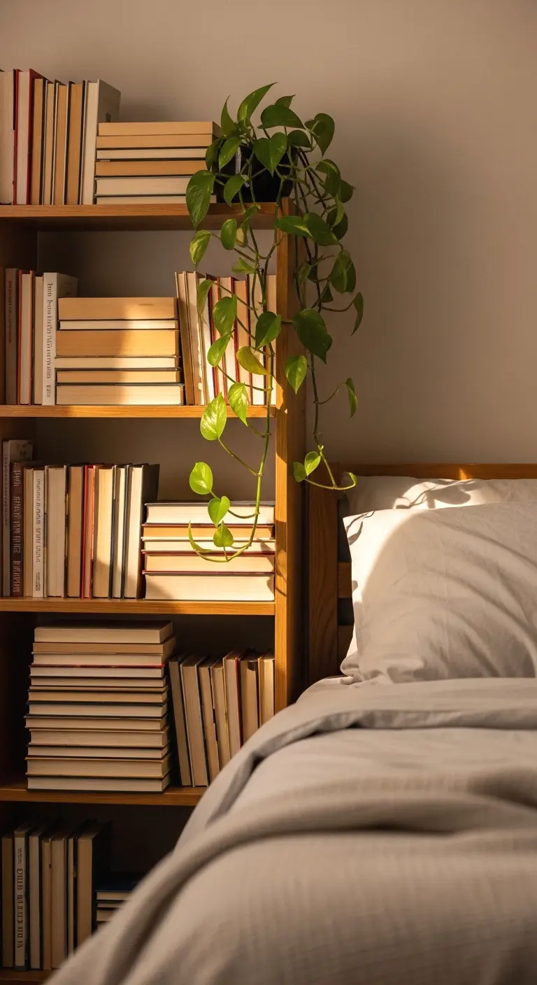 add a trailing plant to your bookshelf