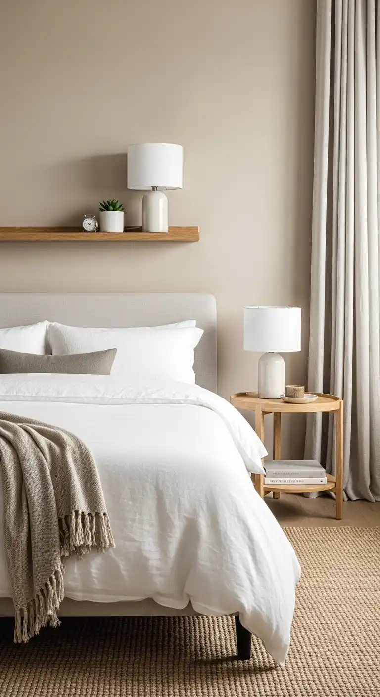 define each side with a distinct bedside setup