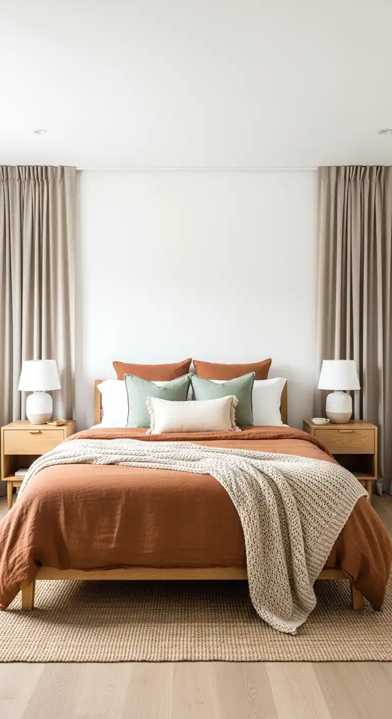 keep the colour on the bed, not the walls
