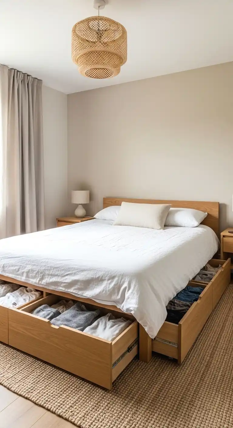 install under bed storage to double your space